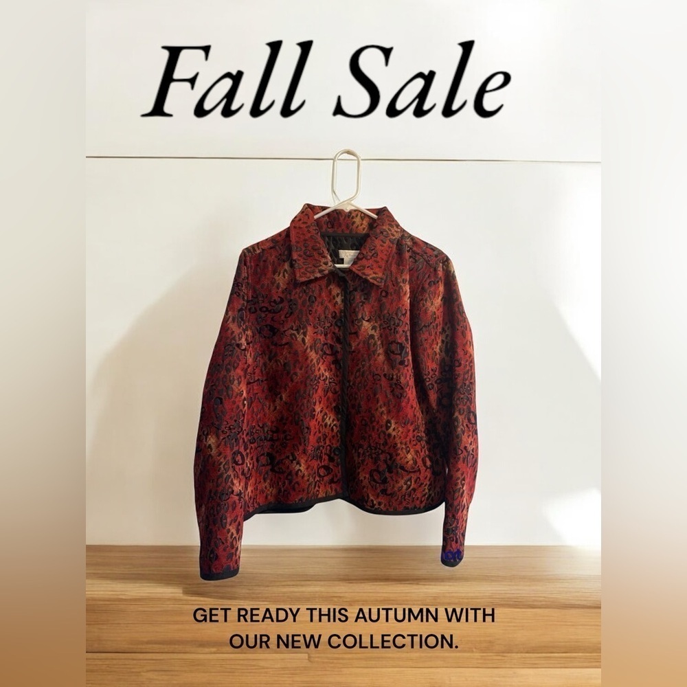Christopher & Banks Black & Reddish / Rust Business Blazer Jacket. BEAUTIFUL! - Picture 15 of 15
